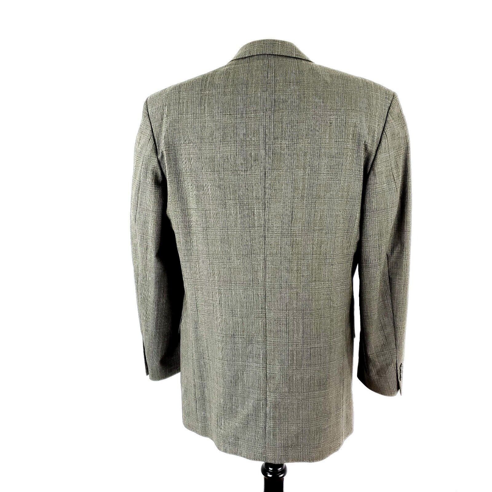 Vintage Cricketeer Wool 2 Button Sport Coat 40L Tan Glen Plaid Blaze Size 40L - 5 Thumbnail