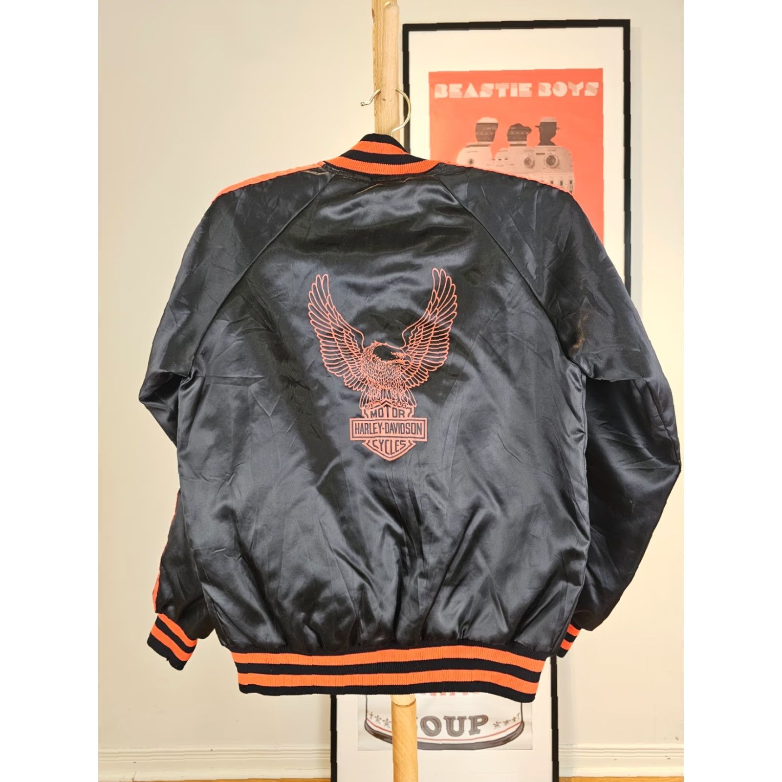 Harley Davidson VINTAGE Harley-Davidson MOTORCYLE BLACK NYLON JACKET SZ SMALL M Made in USA Mens Bomber Jacket Size US S / EU 44-46 / 1 - 8 Thumbnail