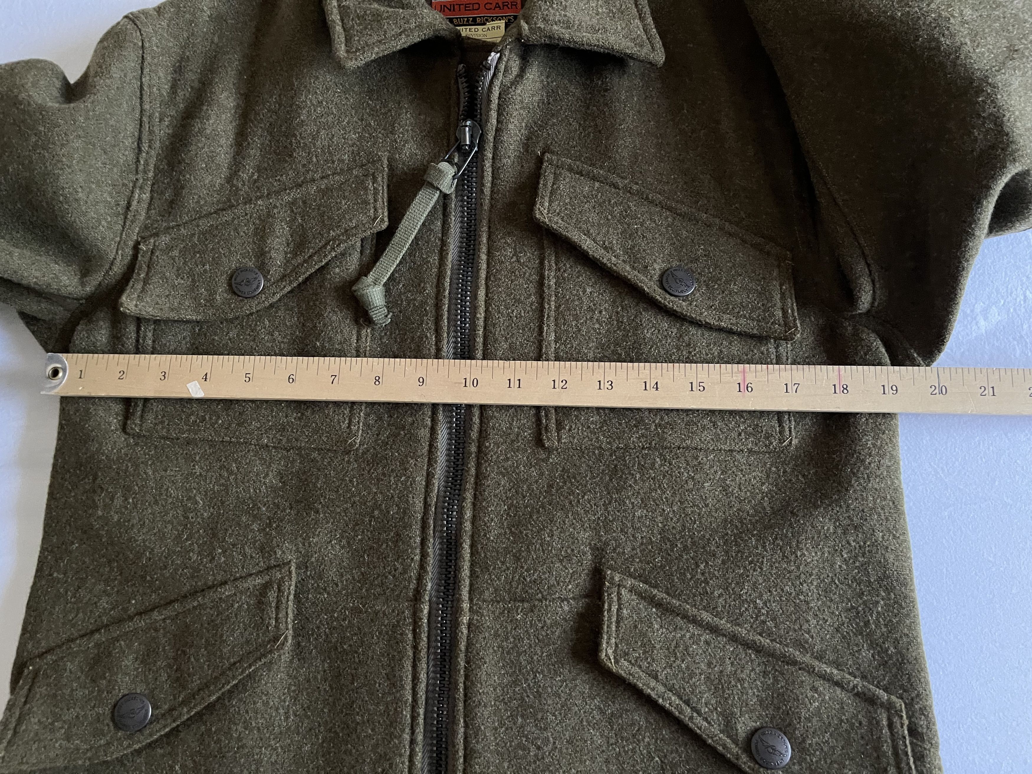 Buzz Rickson's United Carr CWU 7p Flight Jacket 90% Wool Japan made Size US S / EU 44-46 / 1 - 11 Thumbnail