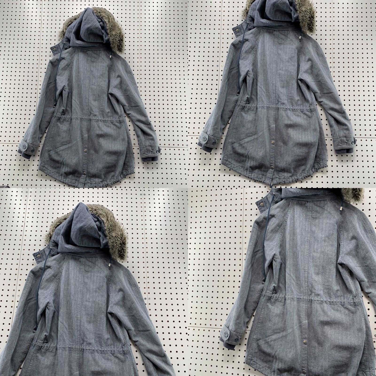 Free People VINTAGE Free People Denim Jacket Womens Size 2 Blue Hooded Long Sleeve Pocket Size XS / US 0-2 / IT 36-38 - 8 Thumbnail