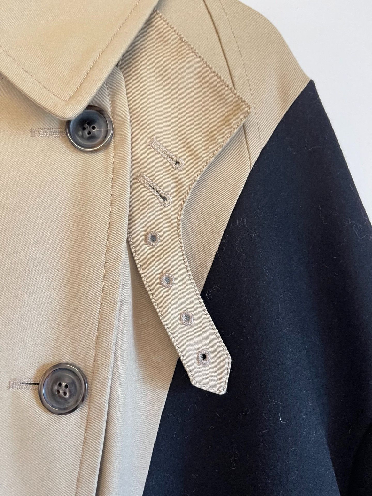 Maison Margiela Maison Margiela Tweed stitching windbreaker coat 2501-Nexta Size US M / EU 48-50 / 2 - 2 Thumbnail