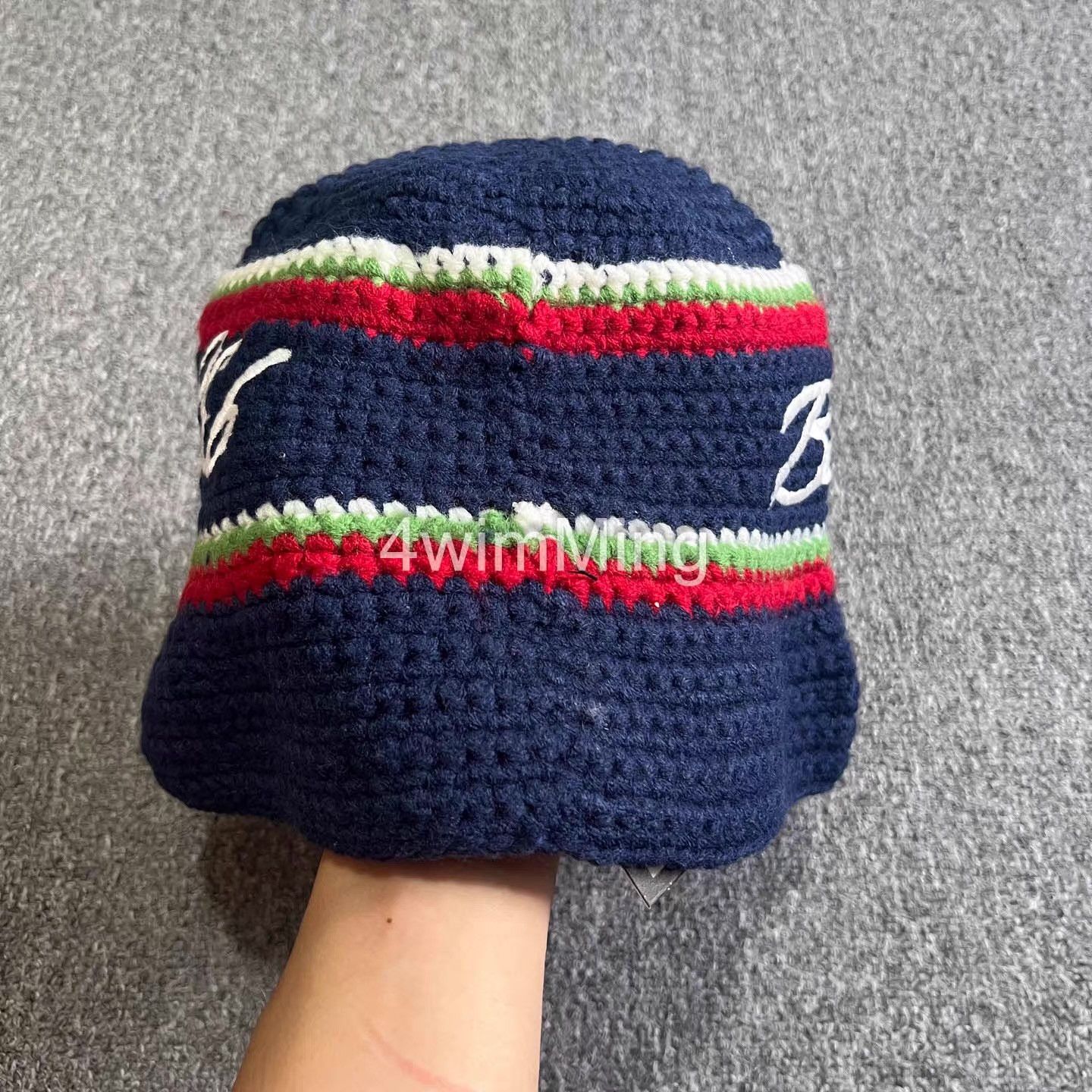 Billionaire Boys Club BBC Hand-Crocheted & Embroidered Knit Bucket Hat。 Q7 Size ONE SIZE - 5 Thumbnail