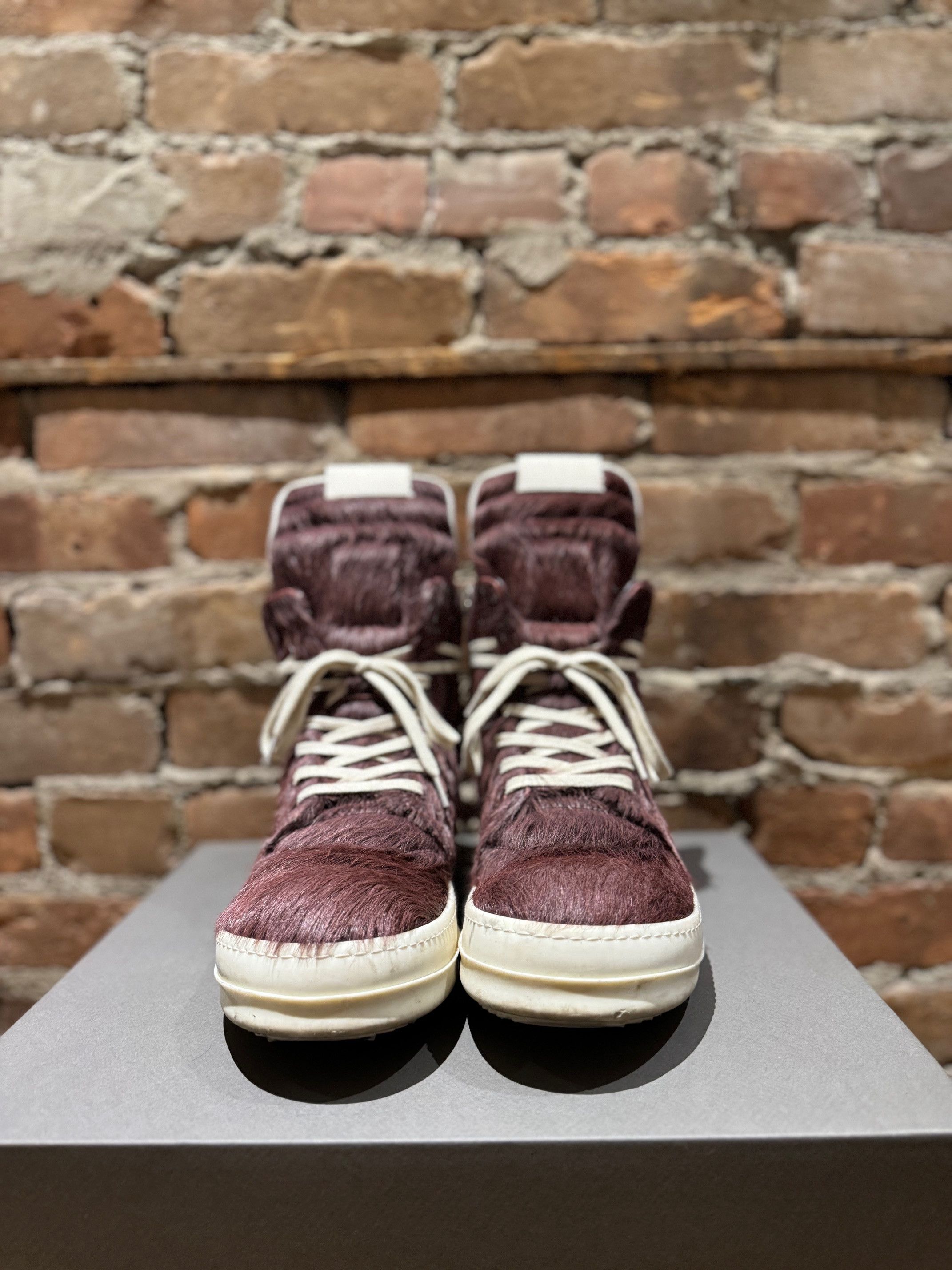 Rick Owens Rick Owens Mainline Geobasket — “Amethyst/Milk” pony hair Size US 9 / EU 42 - 6 Thumbnail
