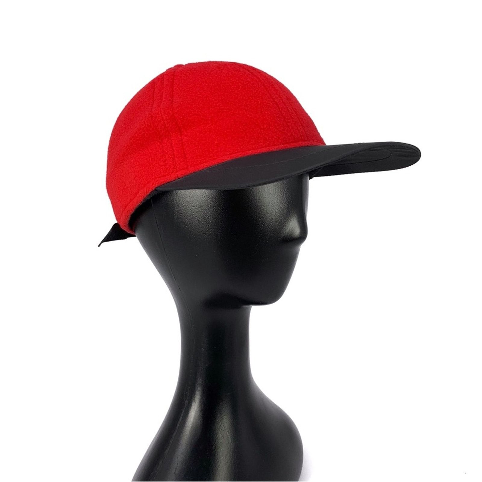 Eddie Bauer VTG EDDIE BAUER Fleece Cap Red Black Size ONE SIZE - 4 Thumbnail
