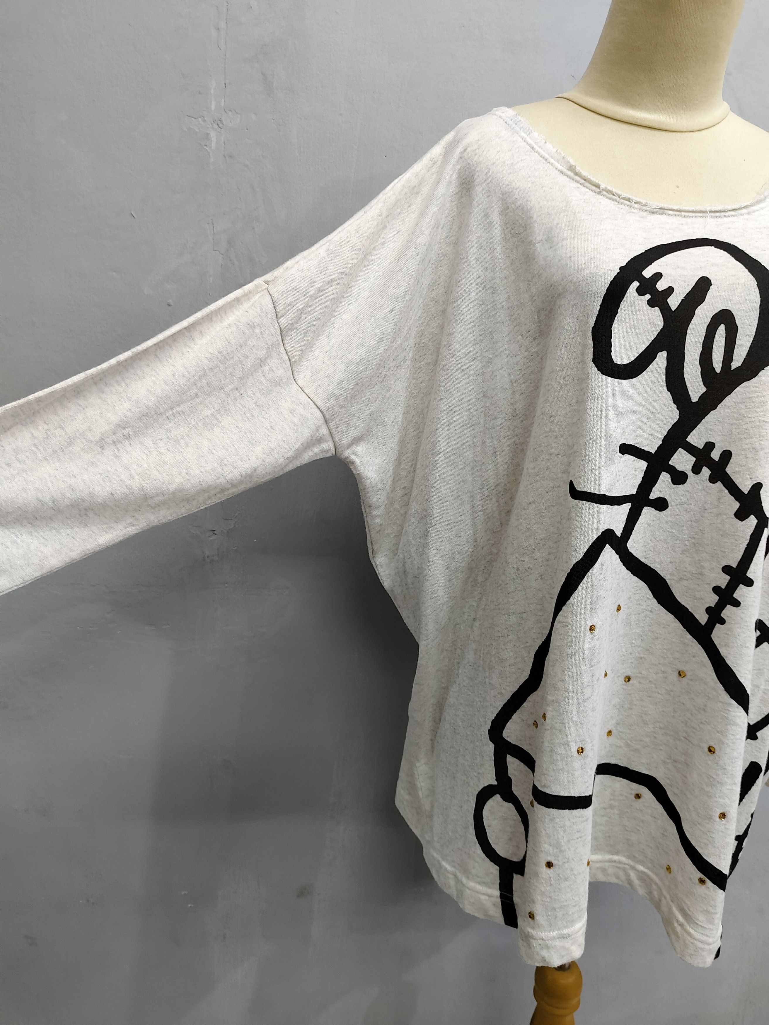 Ne-Net DOPE 🇯🇵 Ne-Net 🇯🇵 Mouse Graphic Bling Sweatshirt Size L / US 10 / IT 46 - 2 Thumbnail