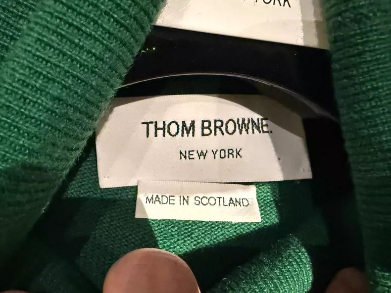 Thom Browne Thom browne Green cashmere pullover long sleeves 2504-Nexta Size M / US 6-8 / IT 42-44 - 6 Thumbnail