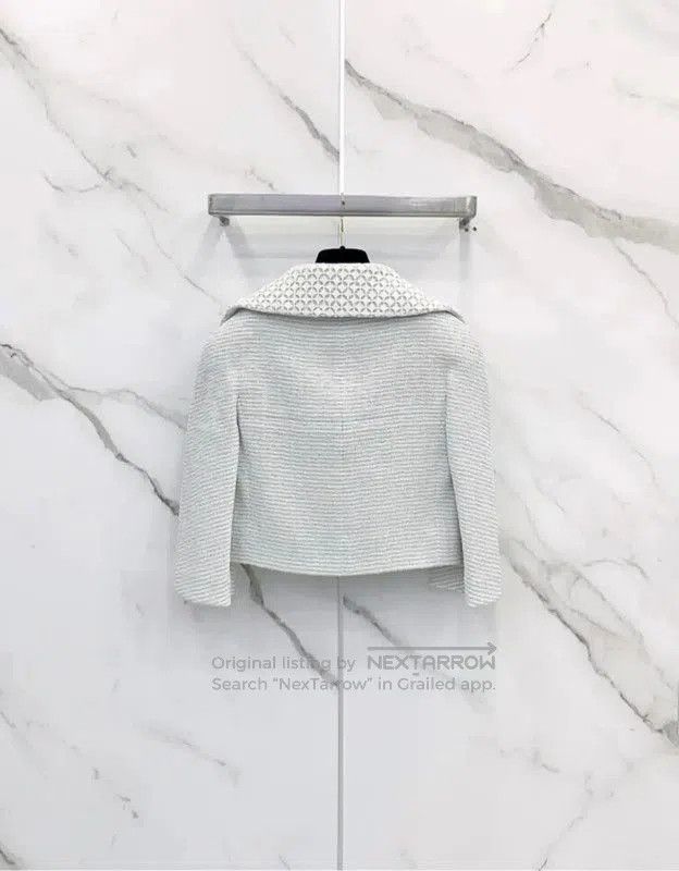 Chanel Chanel Light Blue Tweed Women's Jacket . Size S / US 4 / IT 40 - 1 Thumbnail