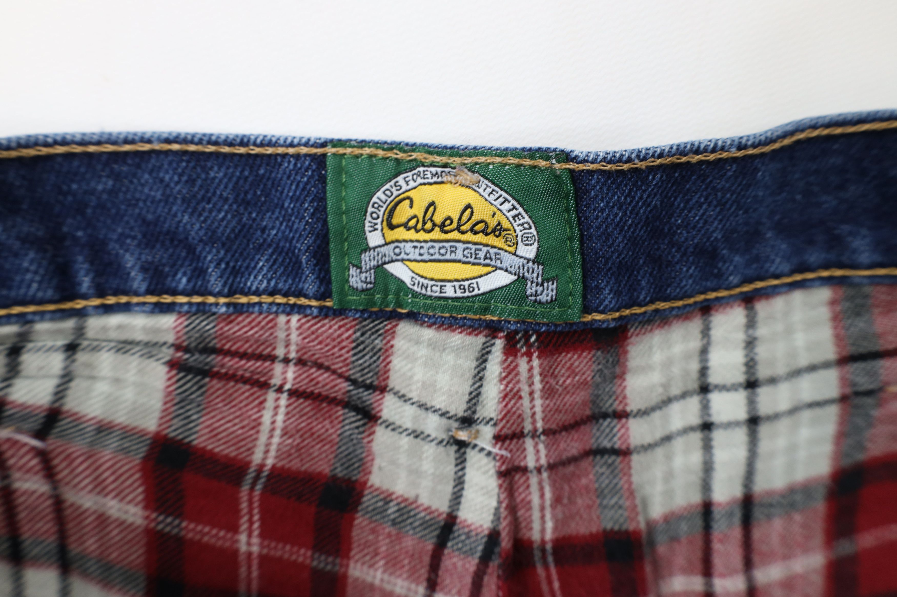 Cabelas × Vintage Vintage Cabelas Flannel Lined Straight Leg Denim Jeans Blue Size US 36 / EU 52 - 8 Thumbnail