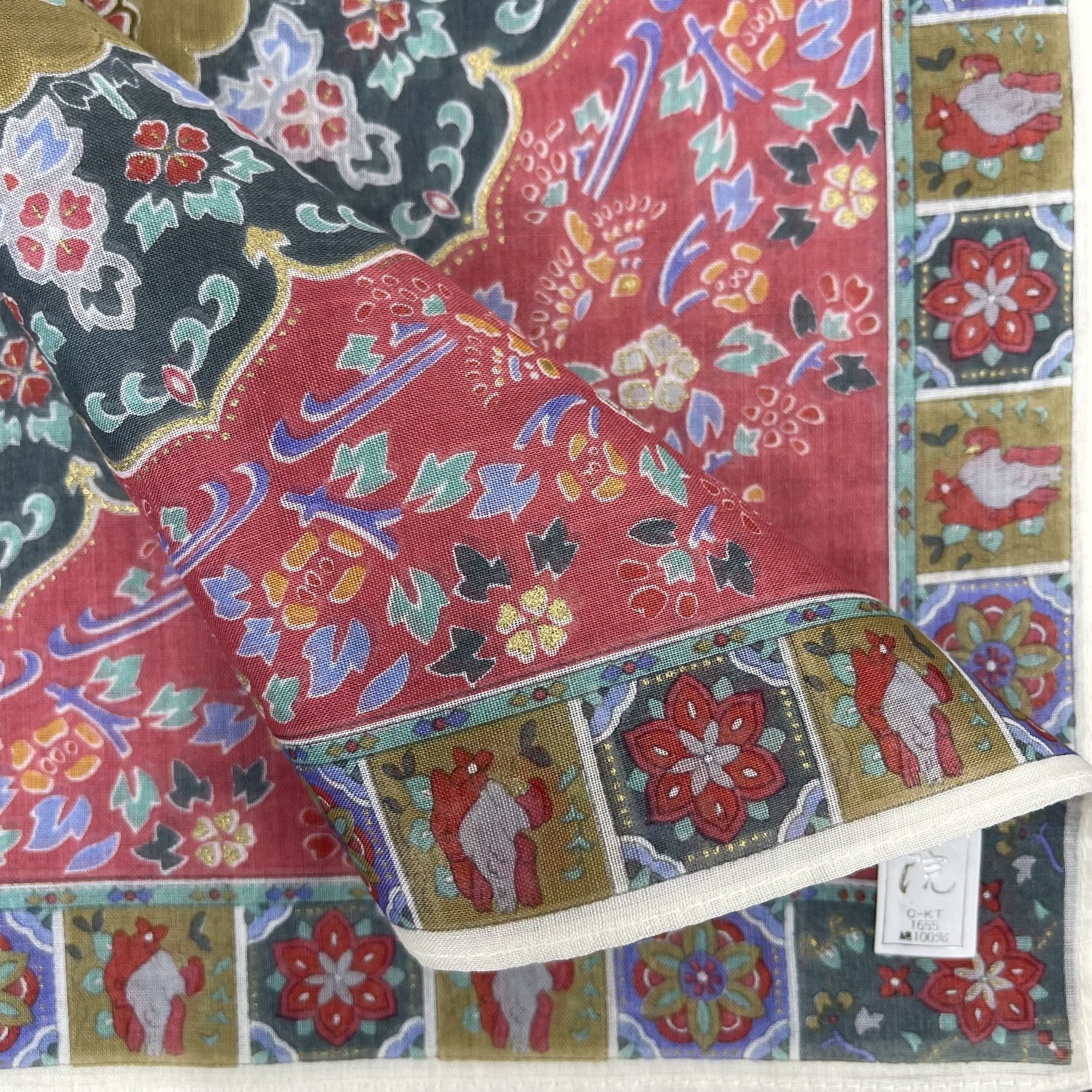 Japanese Brand Japanese Floral Handkerchief Made In Japan - 5033 Size ONE SIZE - 3 Thumbnail