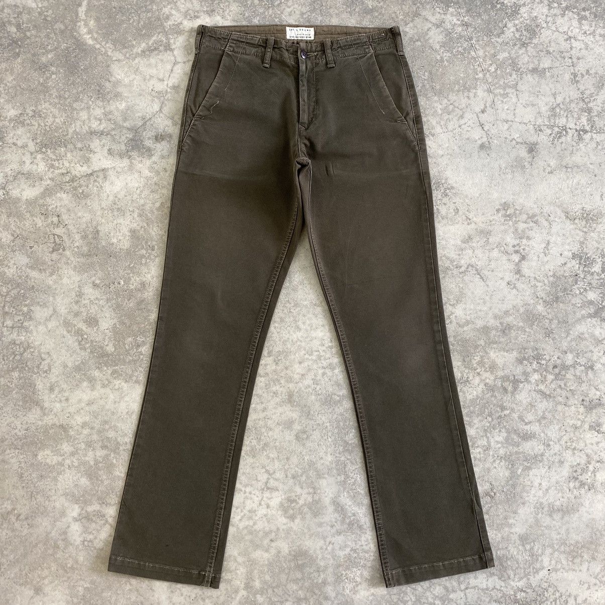 image of VTG Spellbound Japan Chino Trousers Pants Slim Fit in Dark Green, Men's (Size 28)