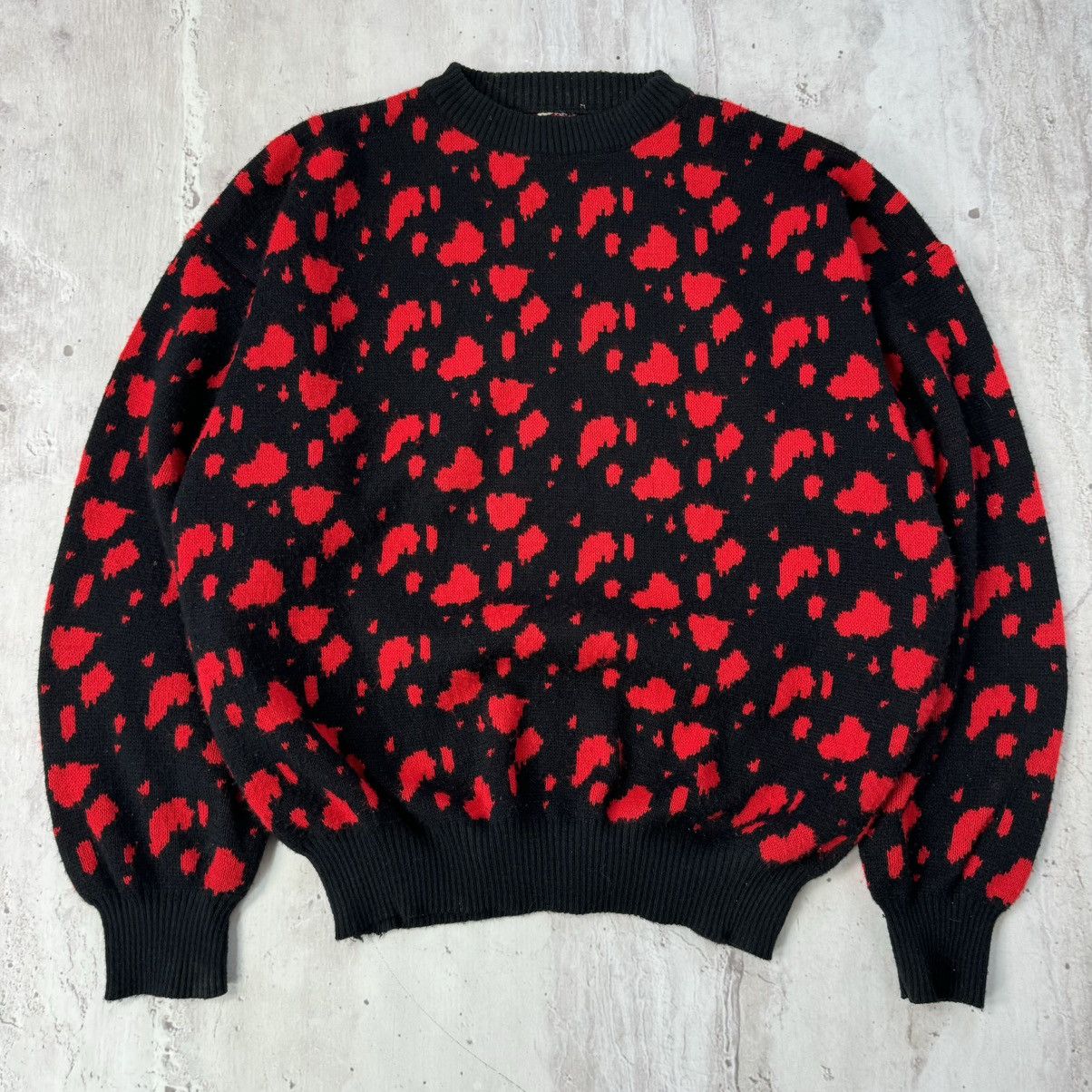 Japanese Brand × Vintage Vintage Black Leopard Valentino Style y2k sweater Boxy M Size US M / EU 48-50 / 2 - 1 Thumbnail