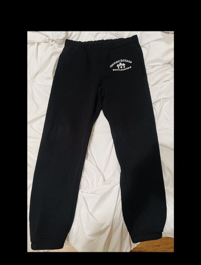 image of Chrome Hearts King Taco Sweatpants in Black, Men's (Size 38)