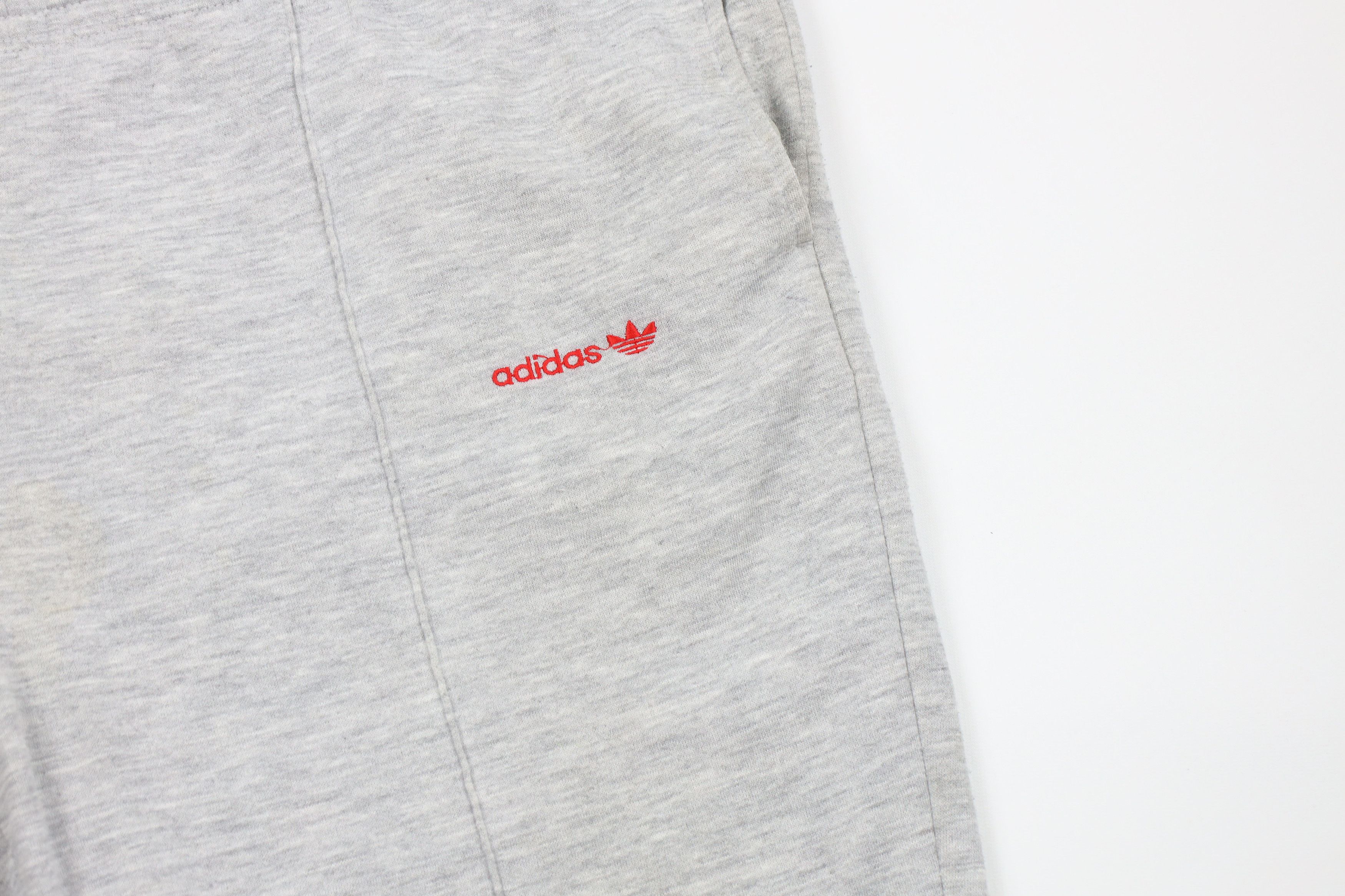 Adidas × Vintage Vintage 80s 90s Adidas Spell Out Wide Leg Sweatpants Gray Size US 40 / EU 56 - 6 Thumbnail