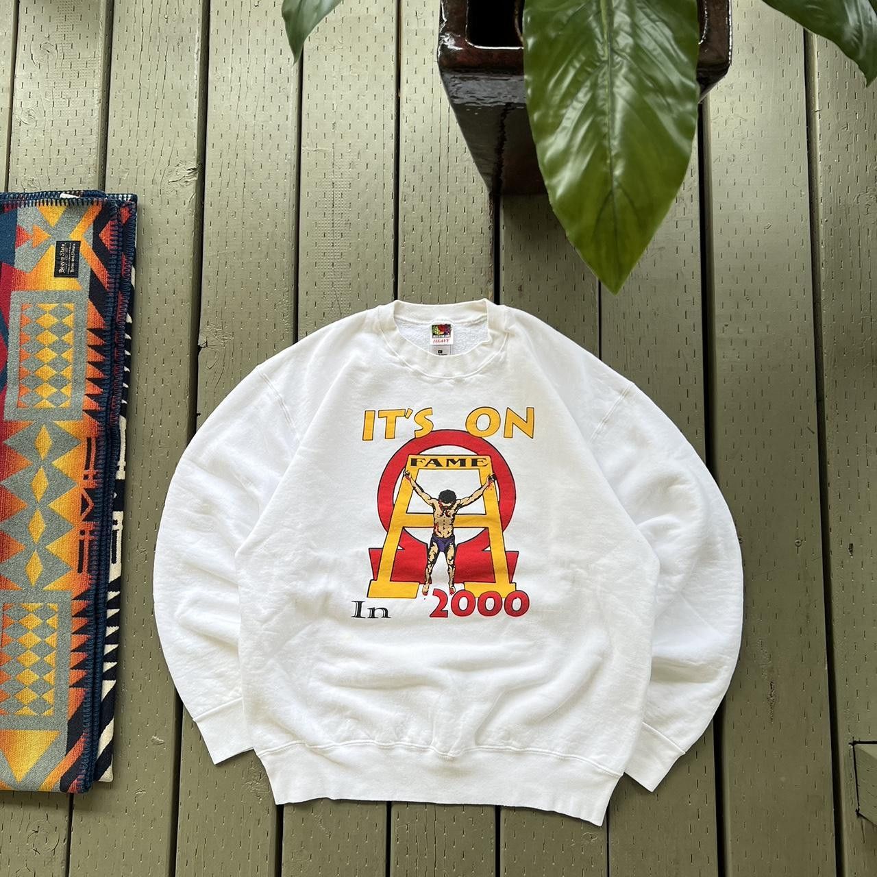 Fruit Of The Loom × Vintage Vintage Jesus Christ Sweatshirt Size US XL / EU 56 / 4 - 4 Thumbnail