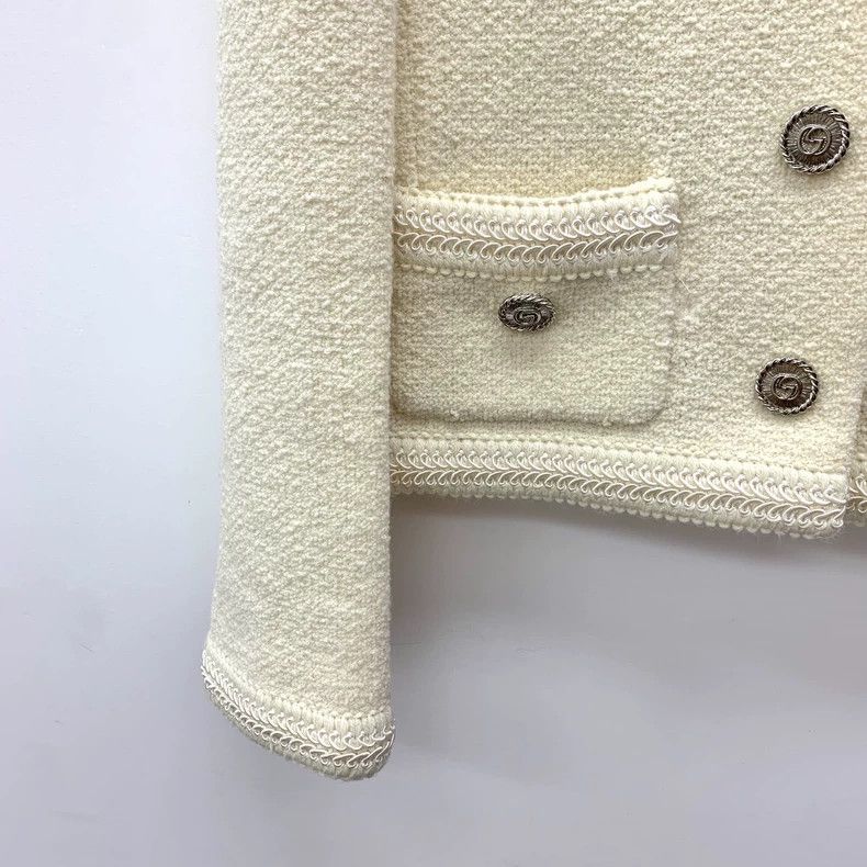 Gucci Gucci Beige wool single-breasted long-sleeved knitted cardi Size XS / US 0-2 / IT 36-38 - 4 Thumbnail