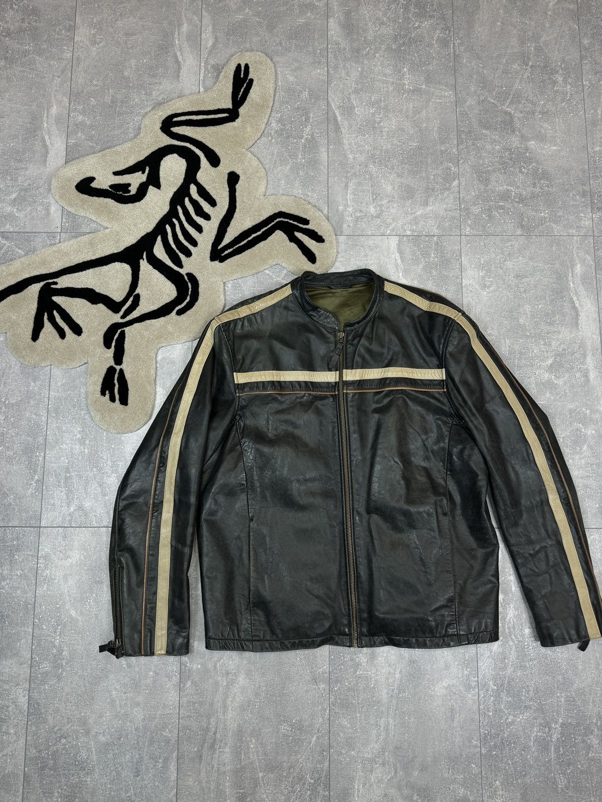 Leather Jacket × Streetwear × Vintage Mens Vintage y2k