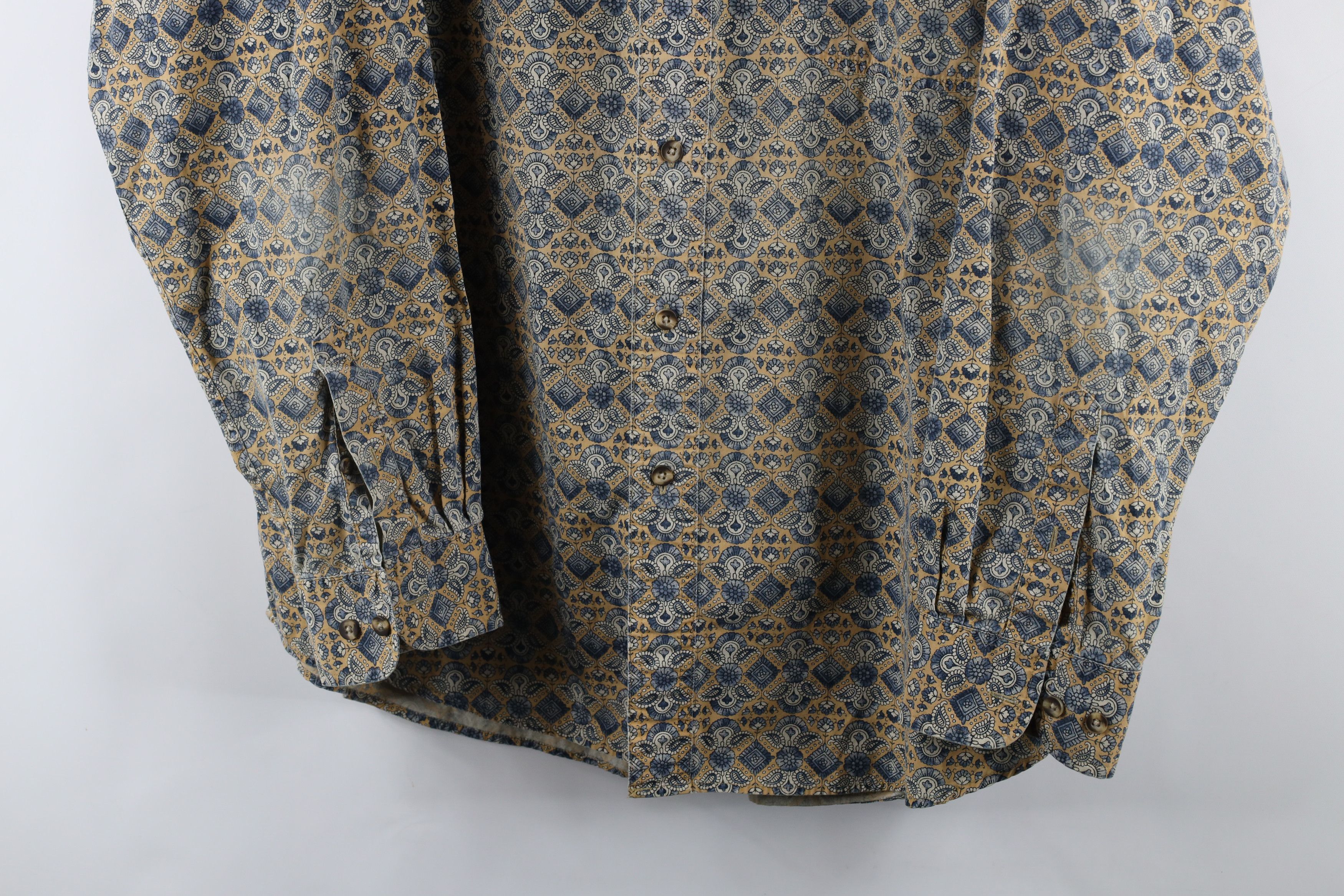 Vintage Vintage 90s Streetwear Geometric Button Down Shirt Cotton Size US XL / EU 56 / 4 - 3 Thumbnail