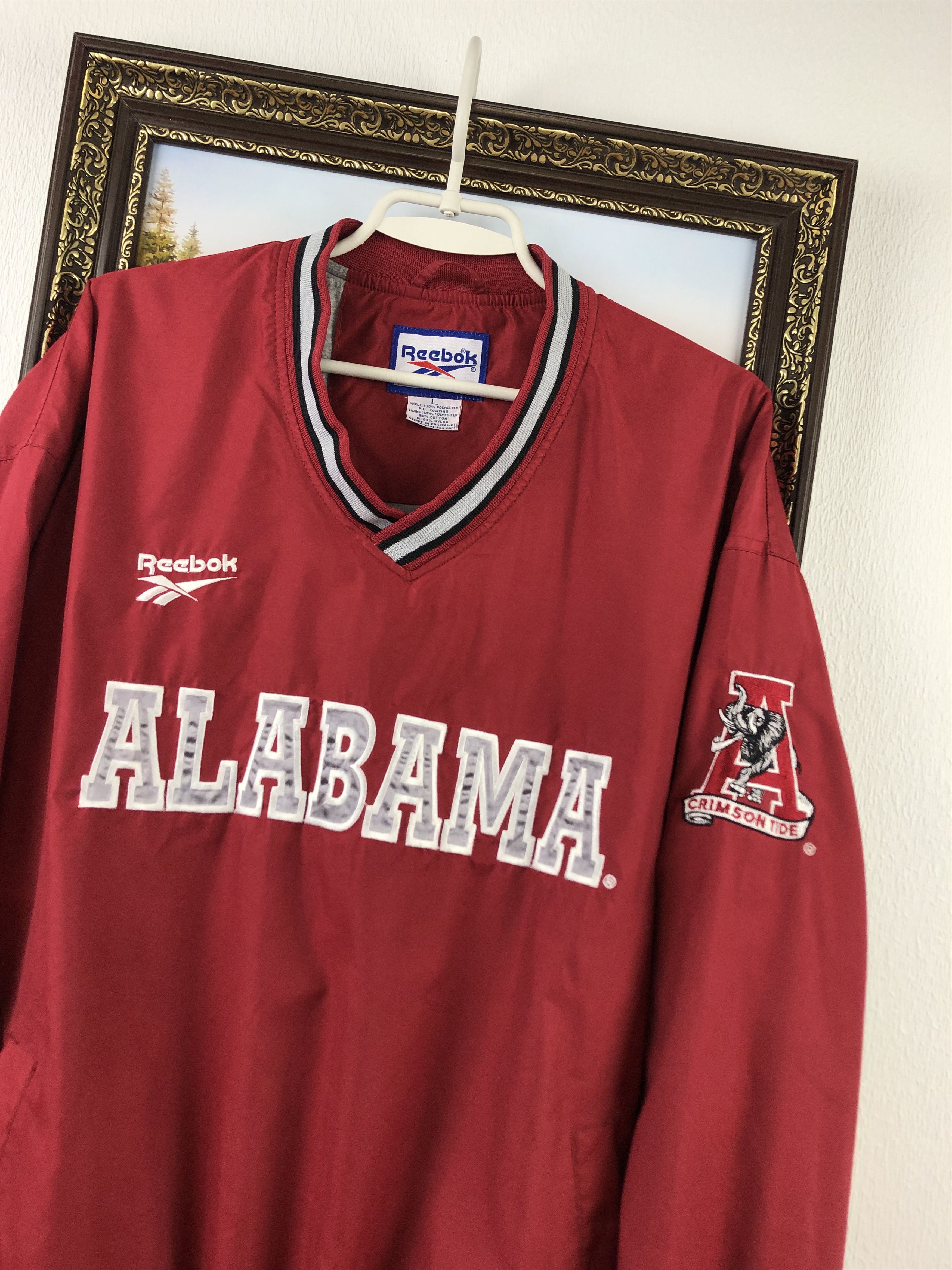 NCAA × Reebok × Vintage Vintage 90's Alabama Crimson Tide Jacket NCAA Football Size US L / EU 52-54 / 3 - 4 Thumbnail