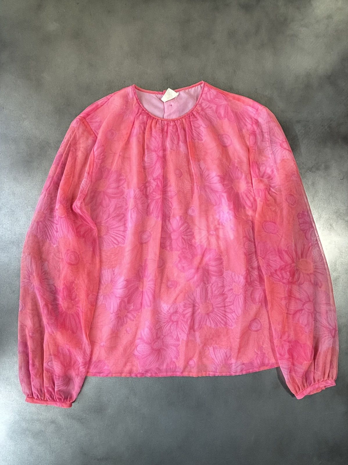 Japanese Brand 1960s Vintage Chiffon Shirt St. Michaels MBV Loveless Sheer Size S / US 4 / IT 40 - 12 Thumbnail