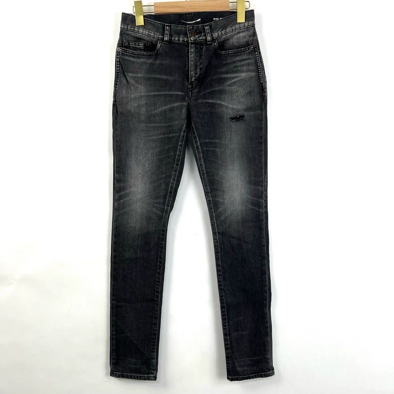 Saint Laurent Paris Saint Laurent Distressed Gray Jeans Size 27- DMC Size US 27 - 1 Thumbnail