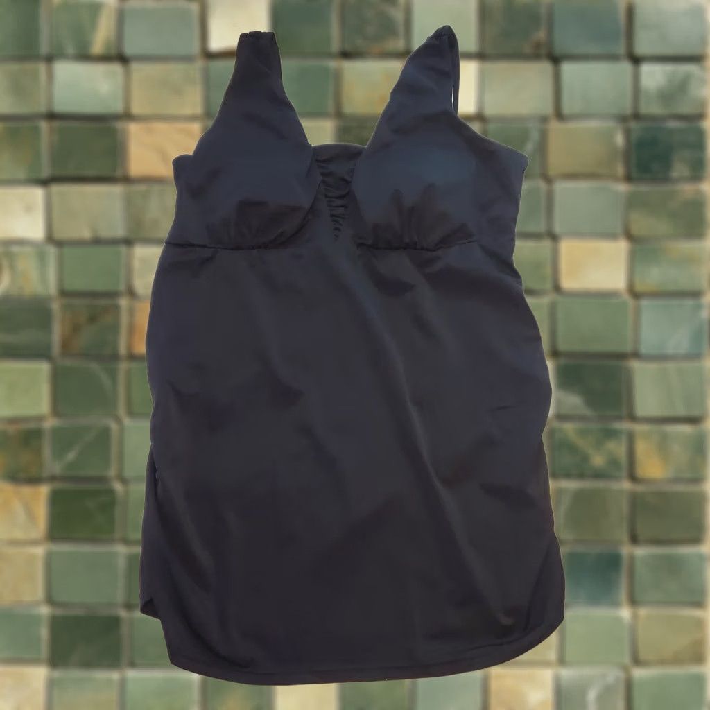 Vintage Motherhood Maternity Swimsuit Tank Top One Piece Black L Outdoor Women Size L / US 10 / IT 46 - 1 Thumbnail