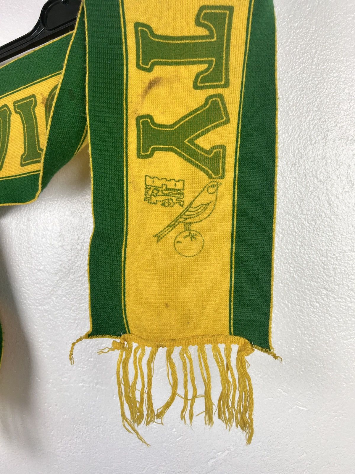 Vintage 80s Vintage Norwich City FC Soccer Football Fanwear Scarf Size ONE SIZE - 5 Thumbnail