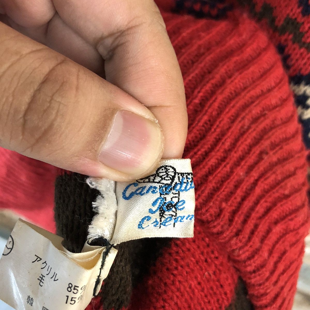 Homespun Knitwear Japanese Brand stripe vintage Red Knitwear #A2408 Size US S / EU 44-46 / 1 - 12 Thumbnail
