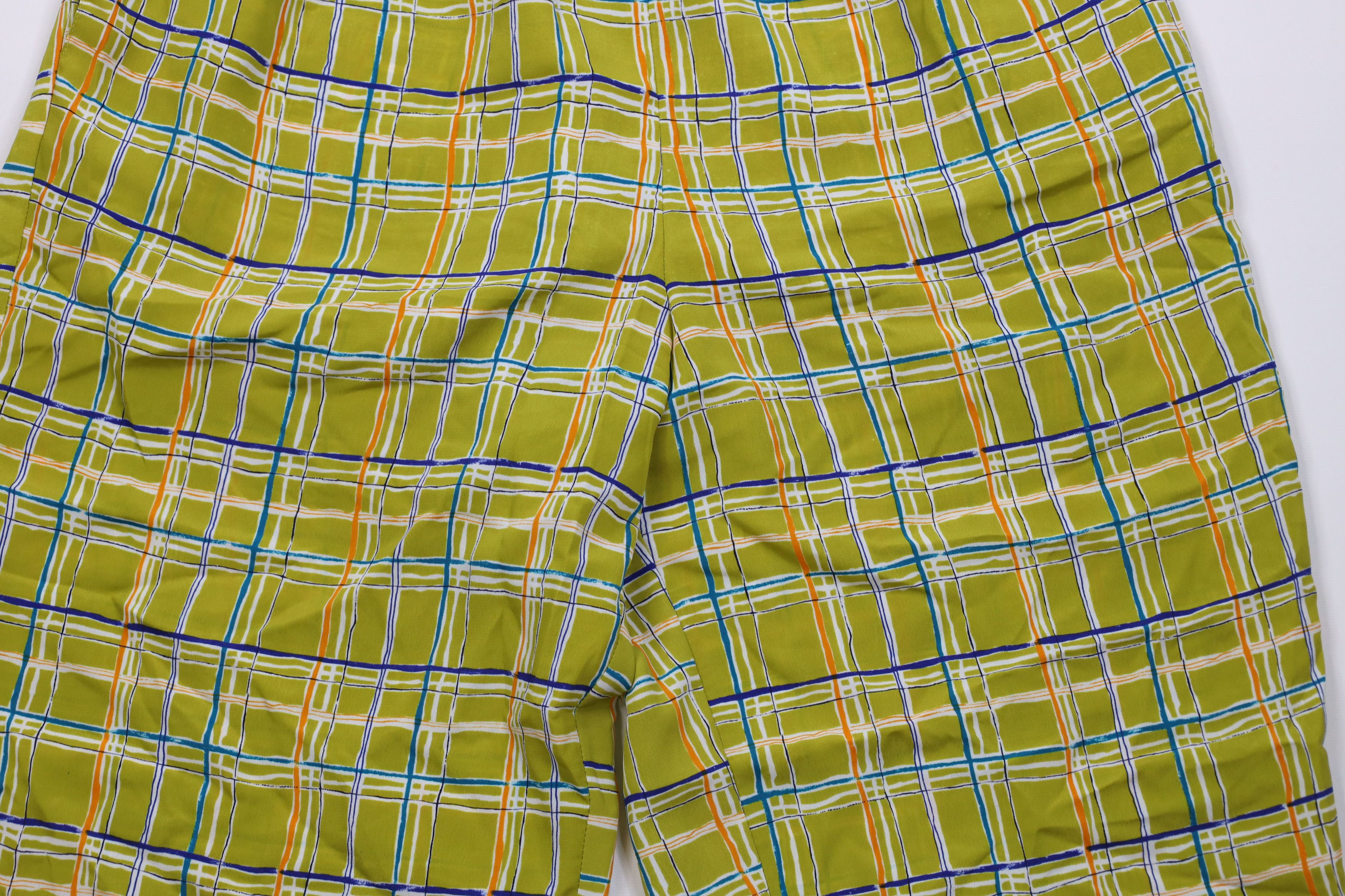 Vintage Vintage Y2K Lane Bryant Wide Leg Harem Pants Green Plaid Size 36" / US 14 / IT 50 - 3 Thumbnail