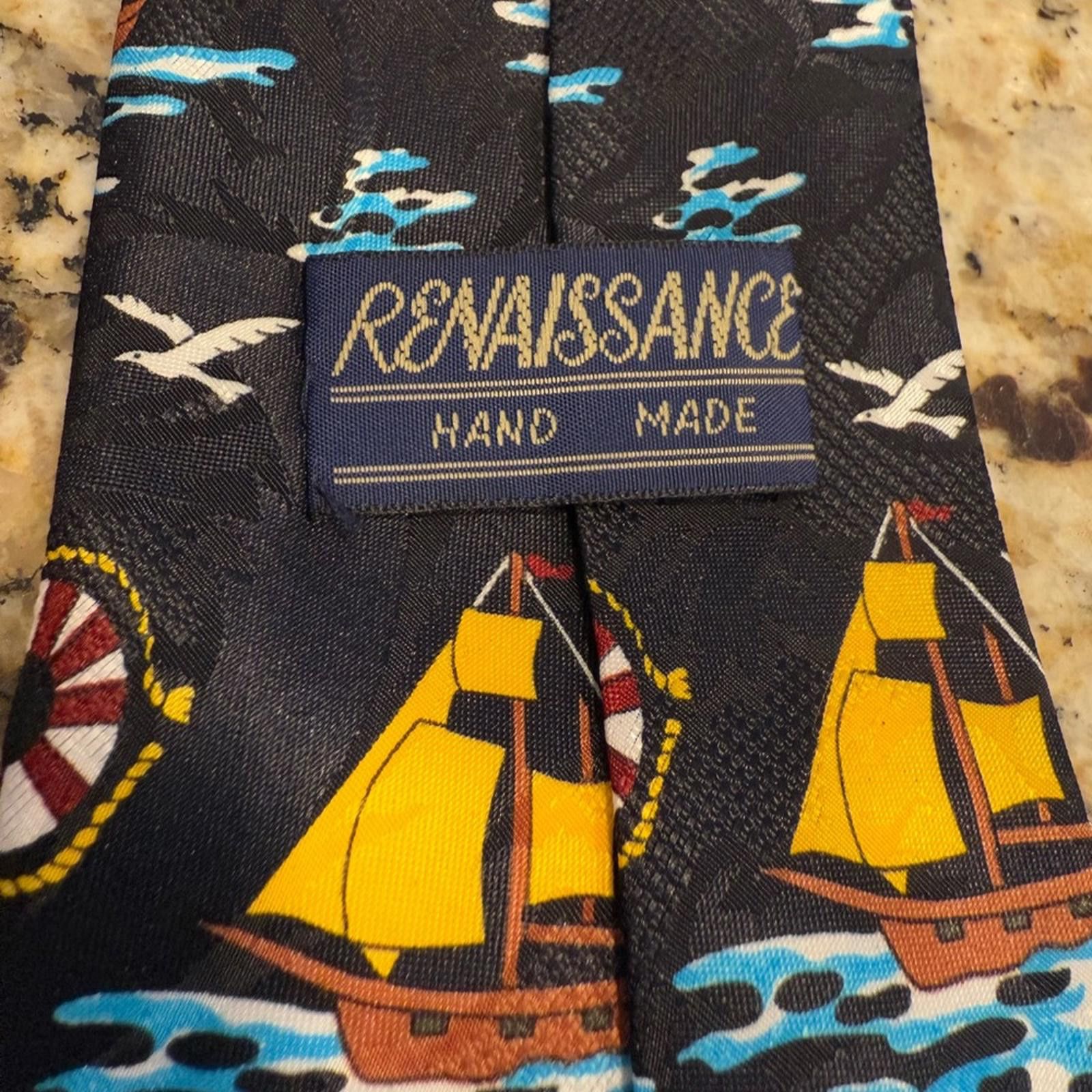Other Renaissance handmade sailboat lighthouse nautical tie Size ONE SIZE - 3 Thumbnail