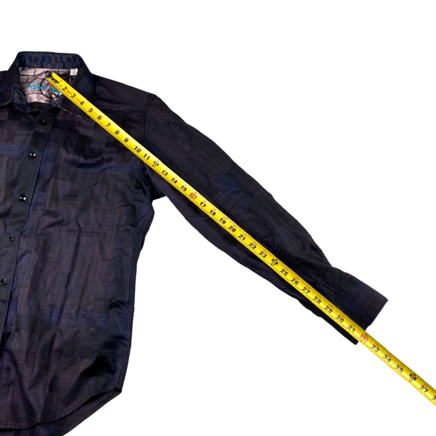 Robert Graham Robert Graham Button-Front Shirt Men Woven Pattern Flip Cuff Black Plum Small Size Size US S / EU 44-46 / 1 - 7 Thumbnail