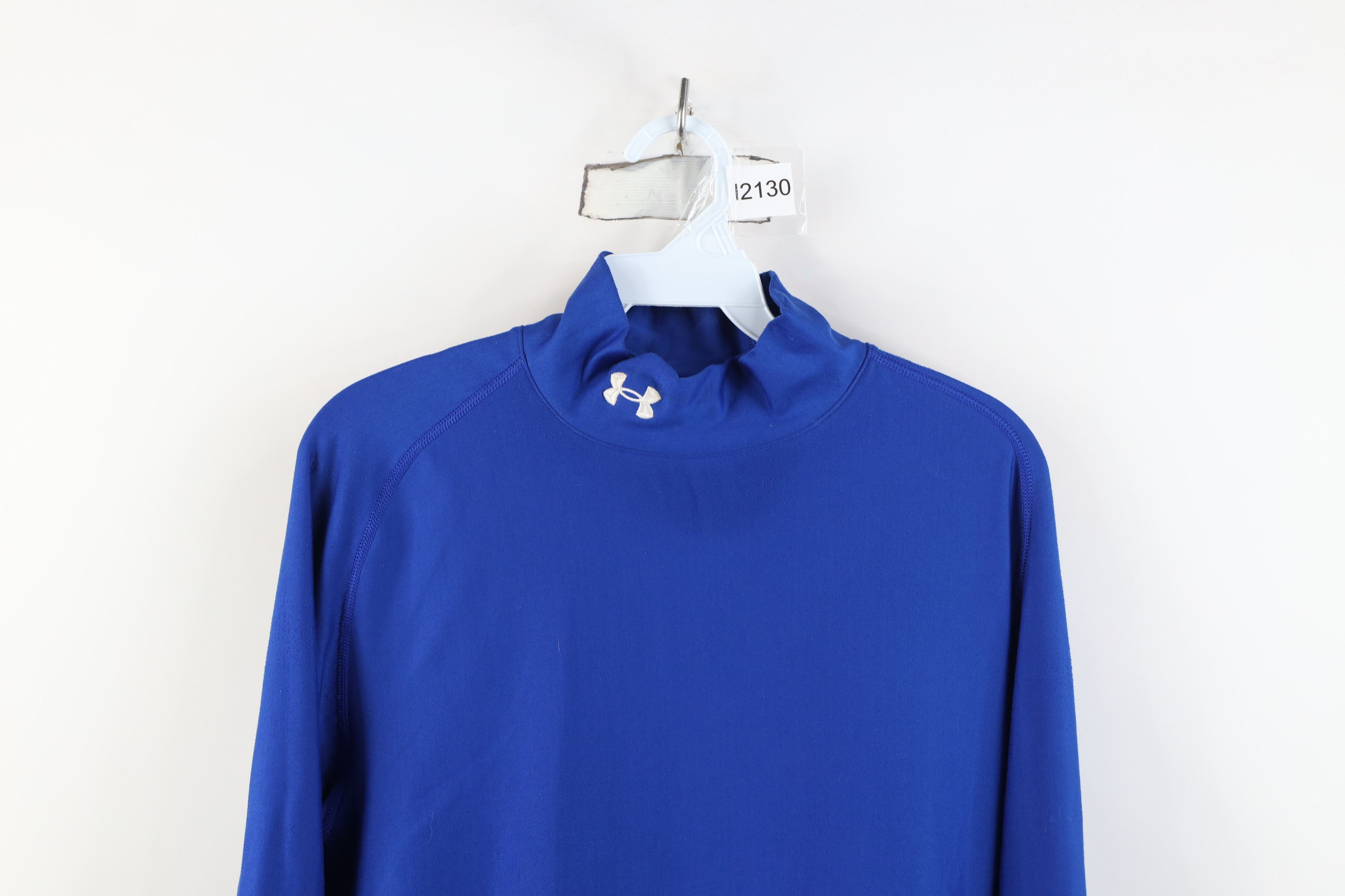 Under Armour Under Armour ColdGear Compression Mock Neck T-Shirt Blue Size US XXL / EU 58 / 5 - 2 Thumbnail