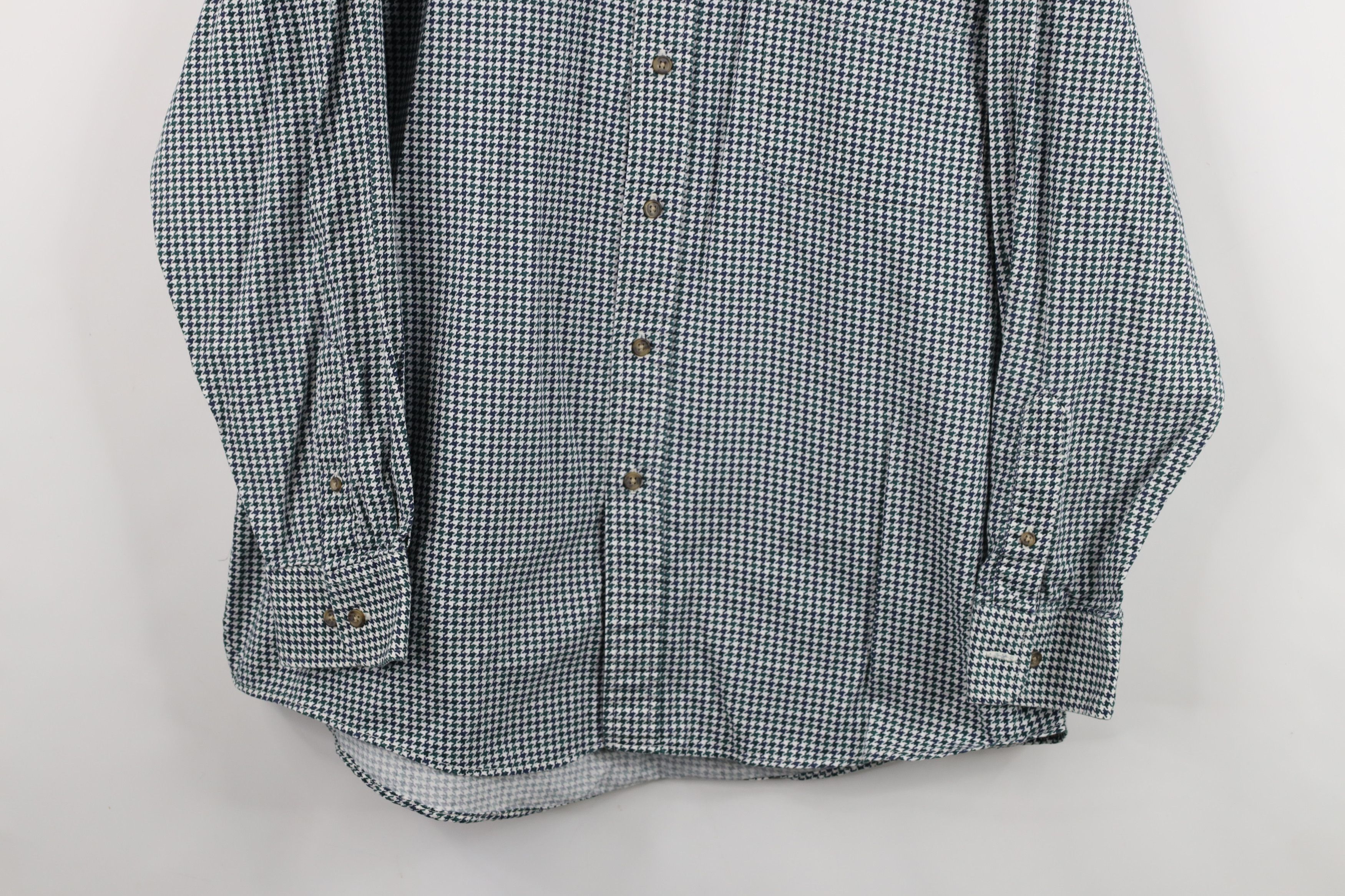 Vintage Vintage 90s Streetwear Houndstooth Collared Button Shirt Size US L / EU 52-54 / 3 - 3 Thumbnail
