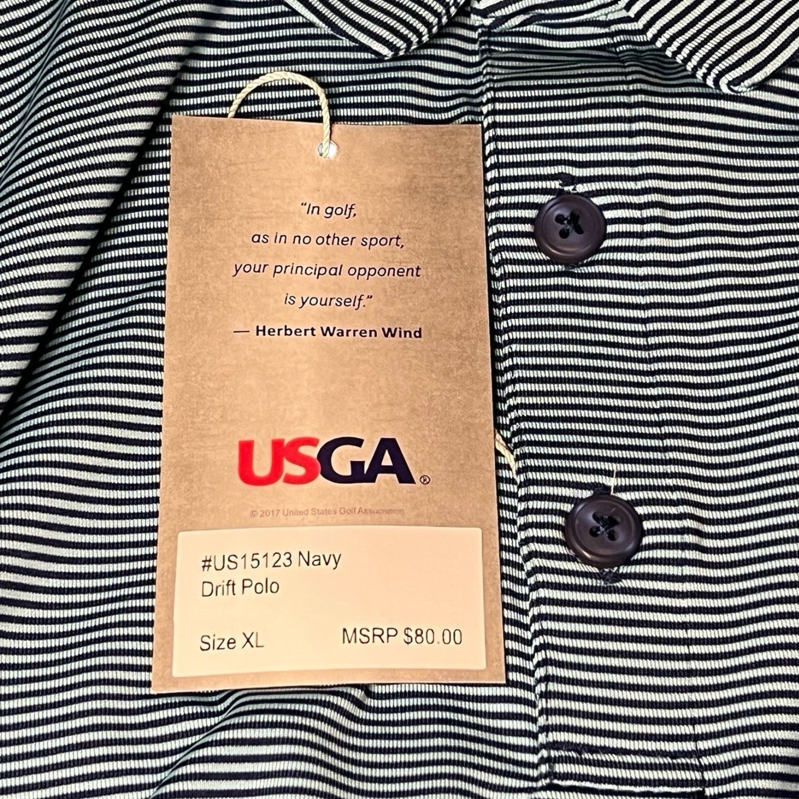 Golf Wang US Open USGA LACC Blue Golf Performance Polo XL 123rd NWT Size US XL / EU 56 / 4 - 4 Thumbnail