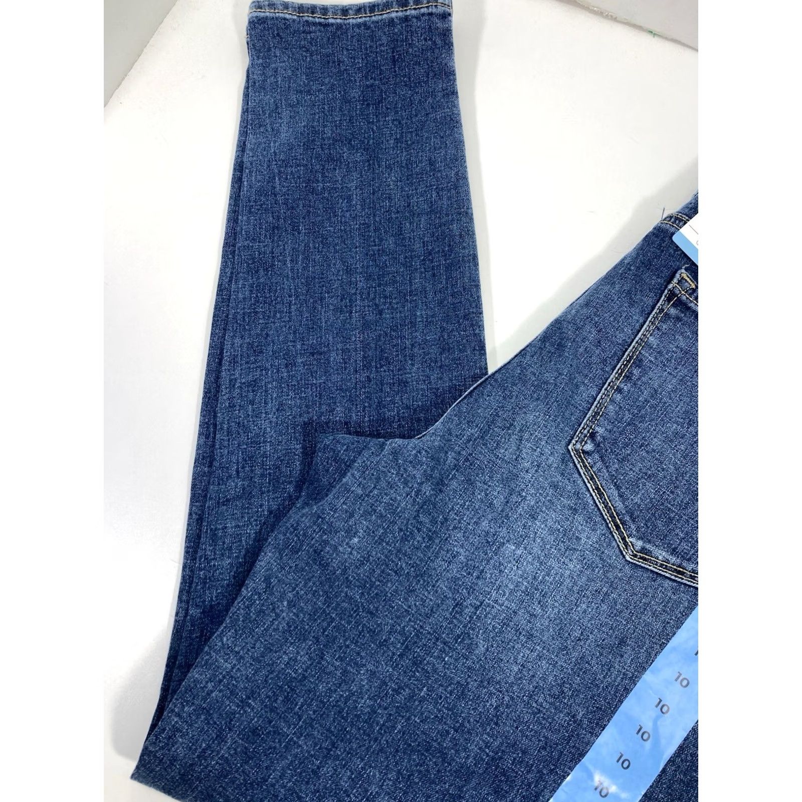 Vintage Seven7 Jeans Women 10 34X31 Blue Denim High Rise Stretch Medium Wash NWT Skinny Size 24" / US 00 / IT 34 - 3 Thumbnail