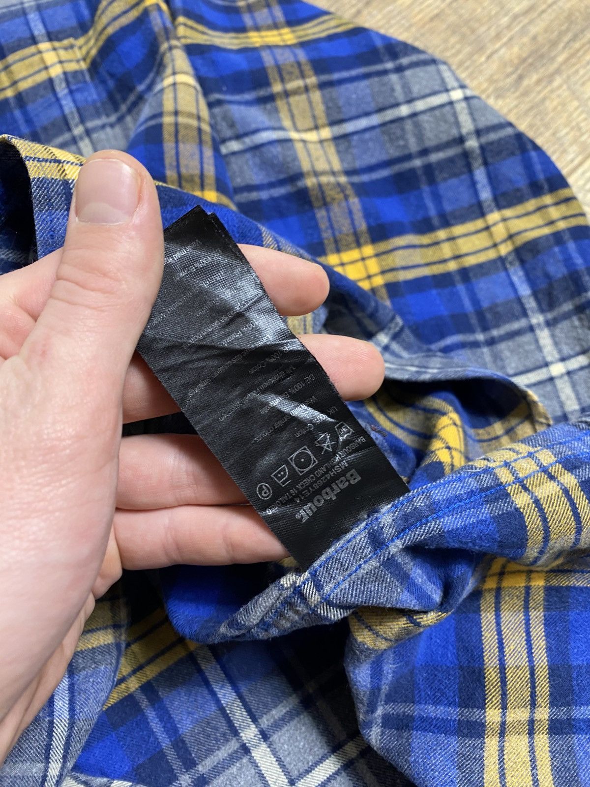 Barbour Barbour Highland Check Tailored Flannel Shirt - Blue/Yellow Size US L / EU 52-54 / 3 - 3 Thumbnail