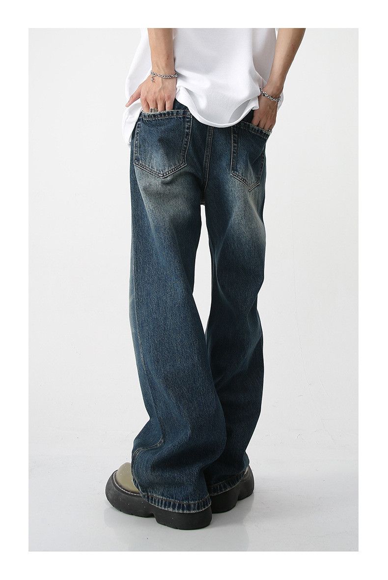 Japanese Brand × Jean Vintage washed distressed loose wide-leg jeans Size US 32 / EU 48 - 6 Thumbnail