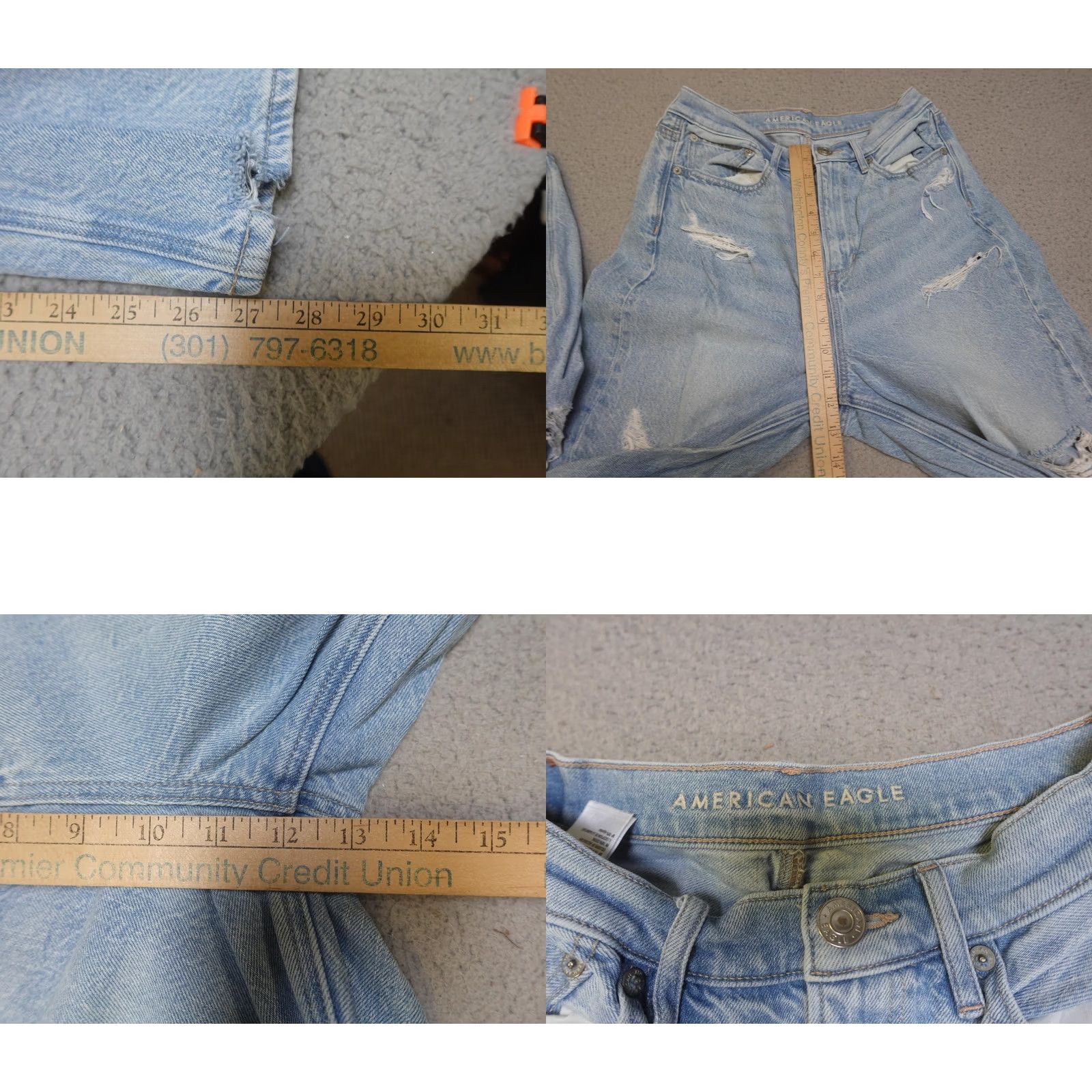 American Eagle Outfitters VINTAGE American Eagle Jeans Womens 8 Blue Highest Rise 90s Boyfriend Distressed Denim Size 30" / US 8 / IT 44 - 8 Thumbnail