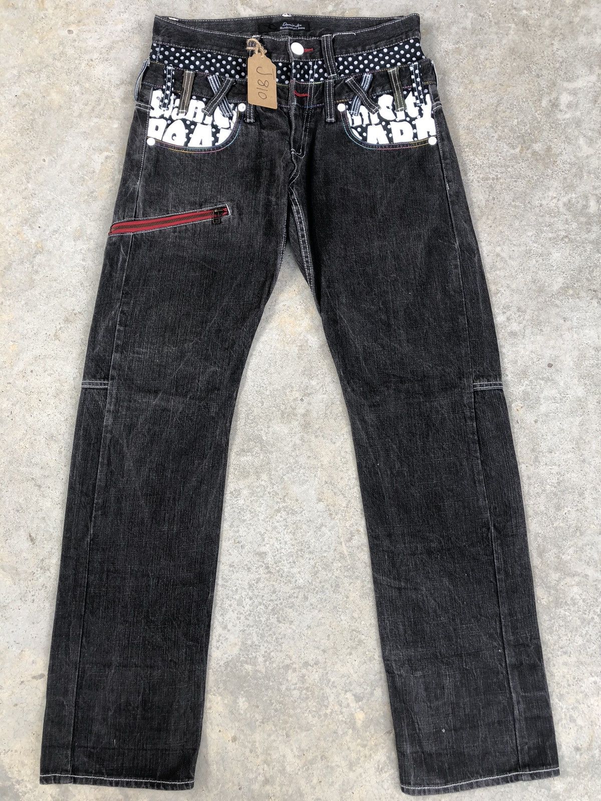 Hysteric Glamour Japanese Dominate Handcrafted Double Waist Distressed Jeans Size US 31 - 2 Thumbnail