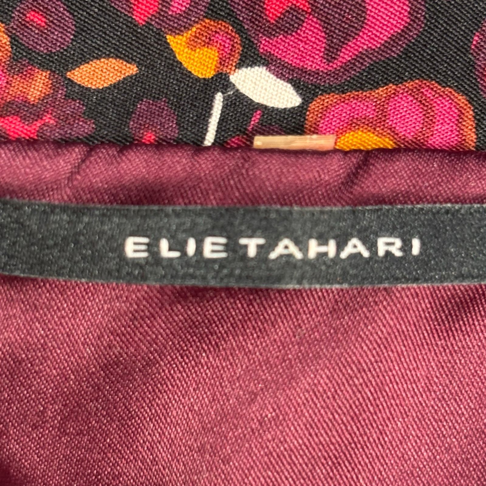 Elie Tahari Elie Tahari Silk Floral Roll Neck Sleeveless A-Line Dress Size M / US 6-8 / IT 42-44 - 10 Thumbnail
