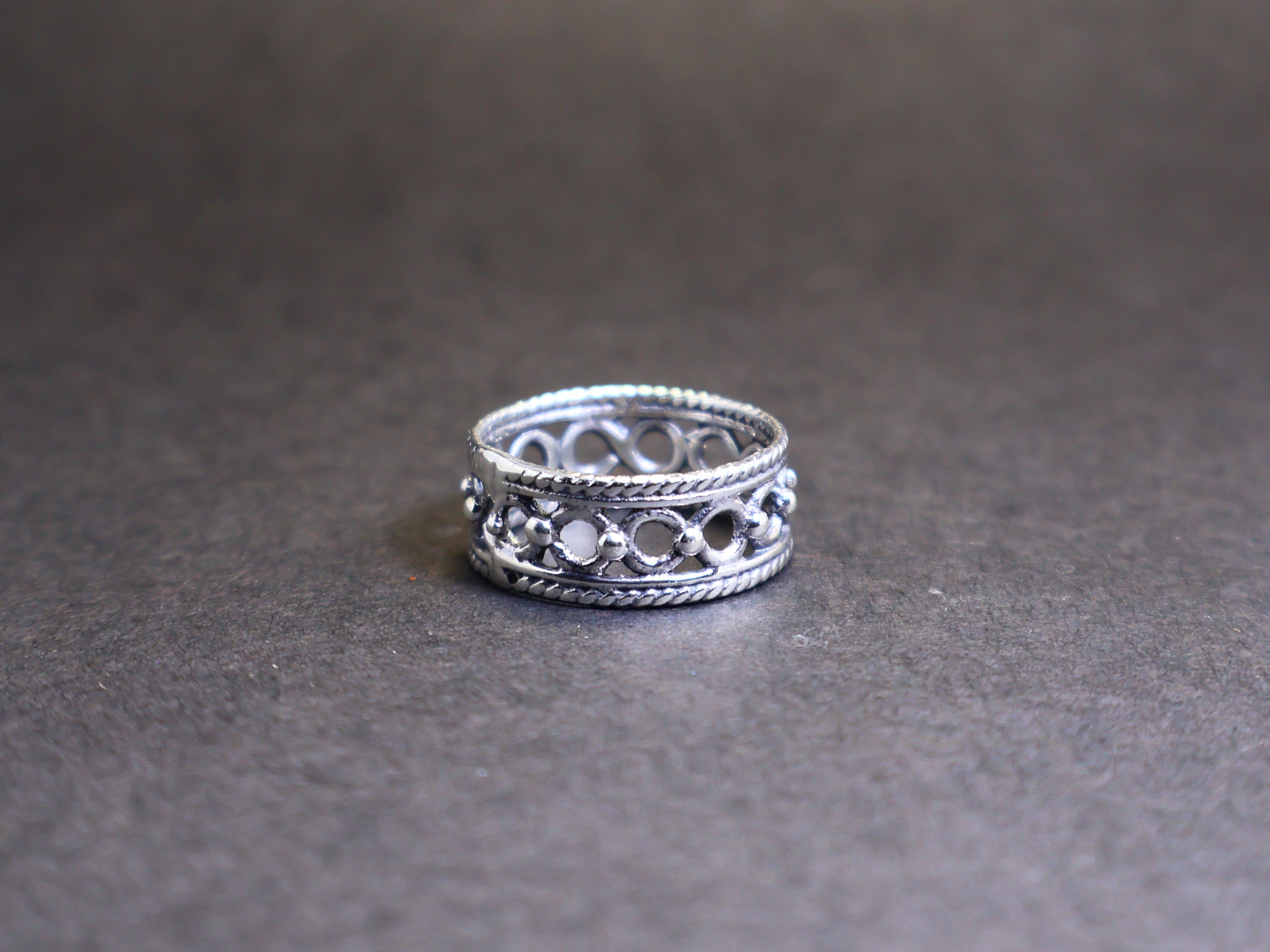 Handmade Wide band ring, Handmade Ring, Sterling Silver Women Ring, Size ONE SIZE - 2 Thumbnail