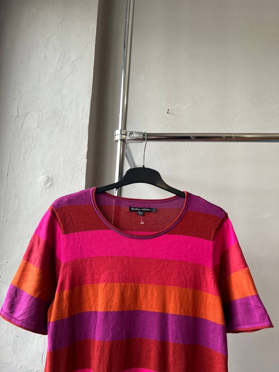 Gudrun Sjoden GUDRUN SJODEN ORGANIC COTTON PLEAT STRIPED TUNIC DRESS SZ L Size L / US 10 / IT 46 - 3 Thumbnail