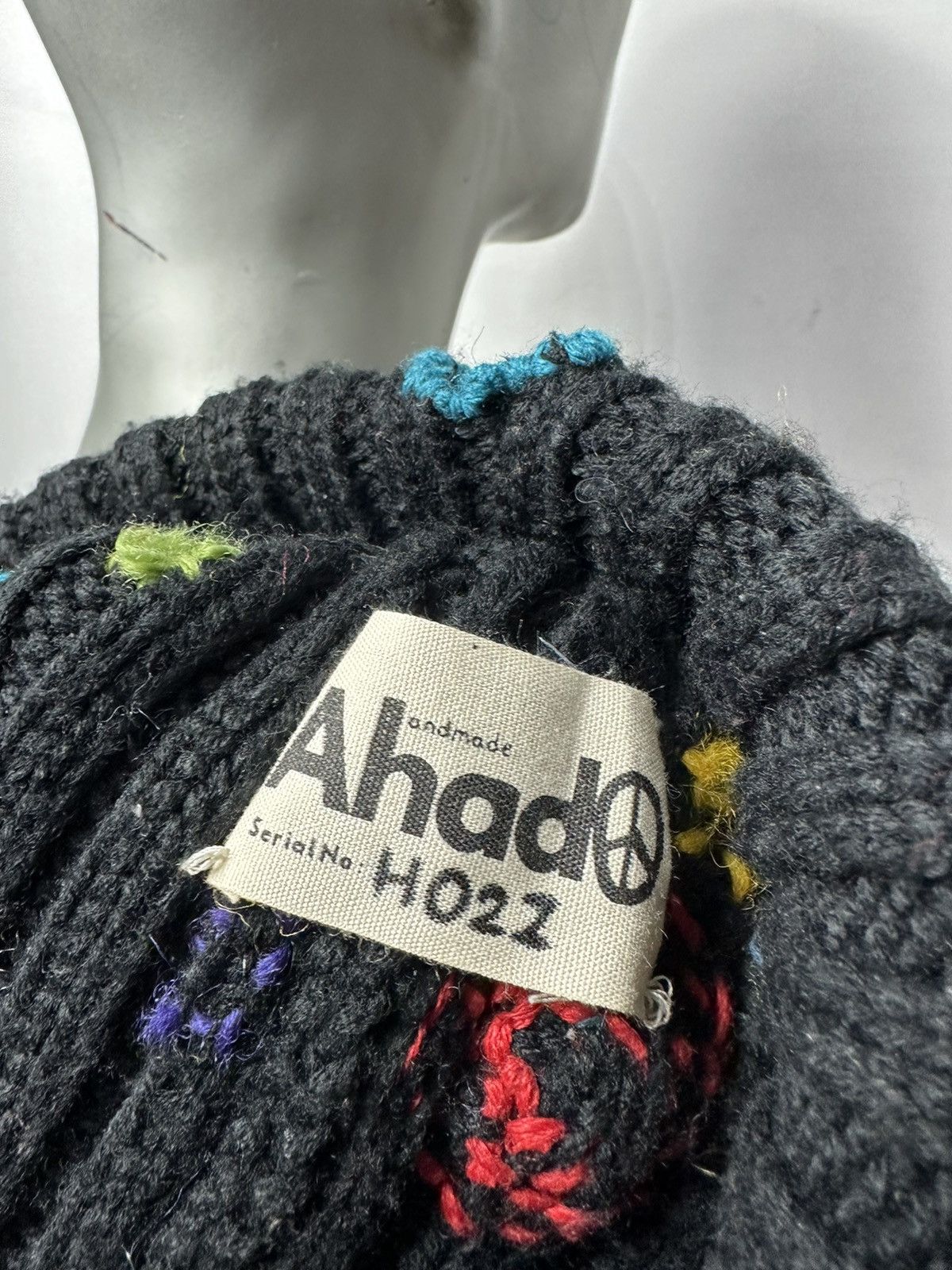 Handmade Nice Design Multicolored Art Knitted mending Beanie Hats Size ONE SIZE - 11 Thumbnail