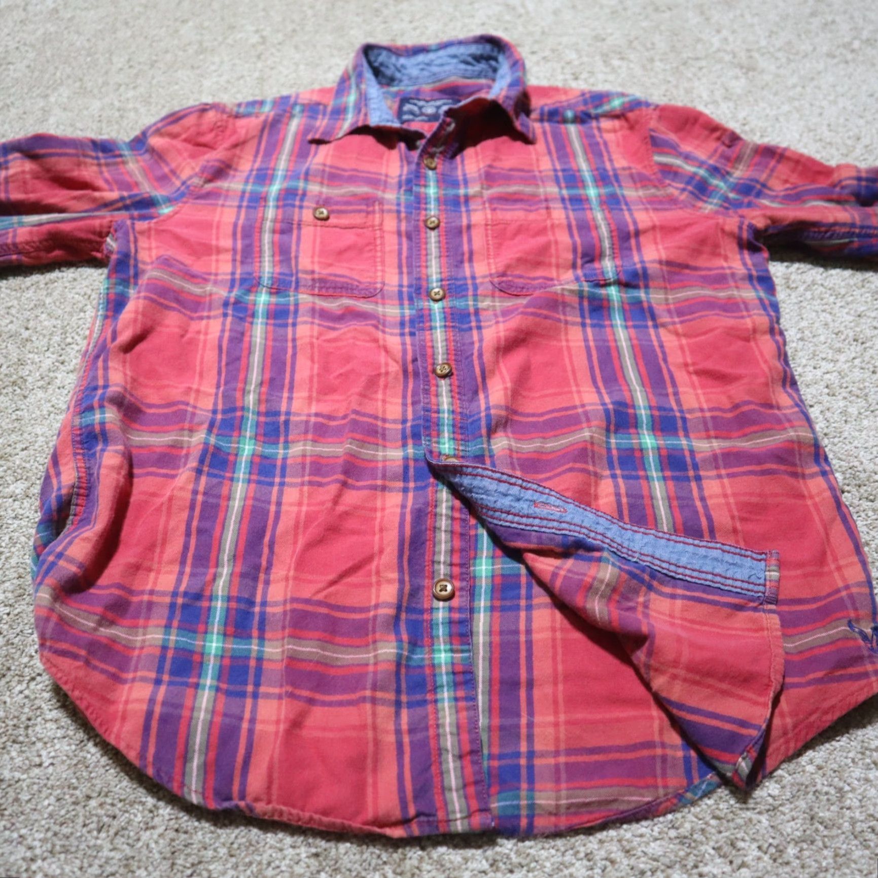 American Eagle Outfitters VINTAGE American Eagle Outfitters Button-Up Shirt Mens M Plaid Red Blue 90s Concert Style Size US M / EU 48-50 / 2 - 4 Thumbnail