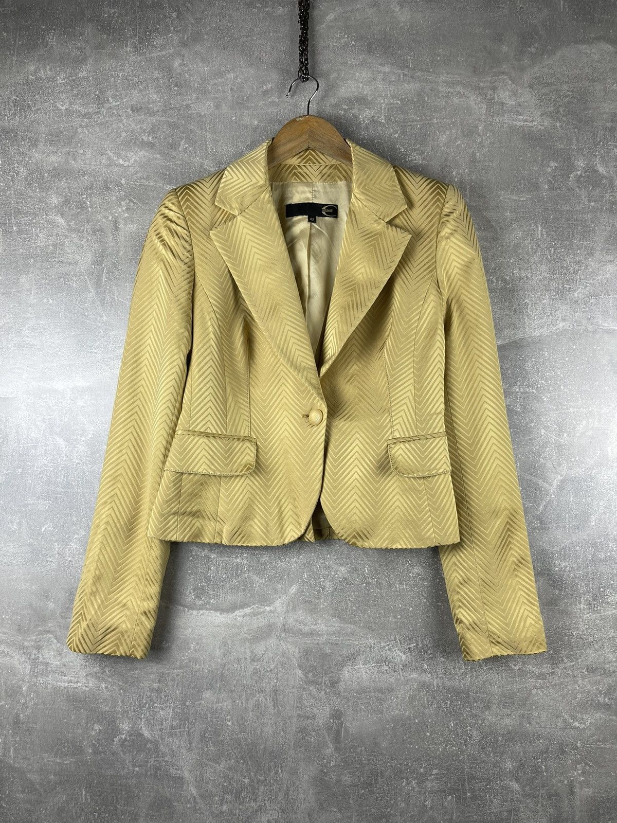 Just Cavalli Just Cavalli Tailored Jacket and Pants Suit Late 2000s Gold Size M / US 6-8 / IT 42-44 - 2 Thumbnail