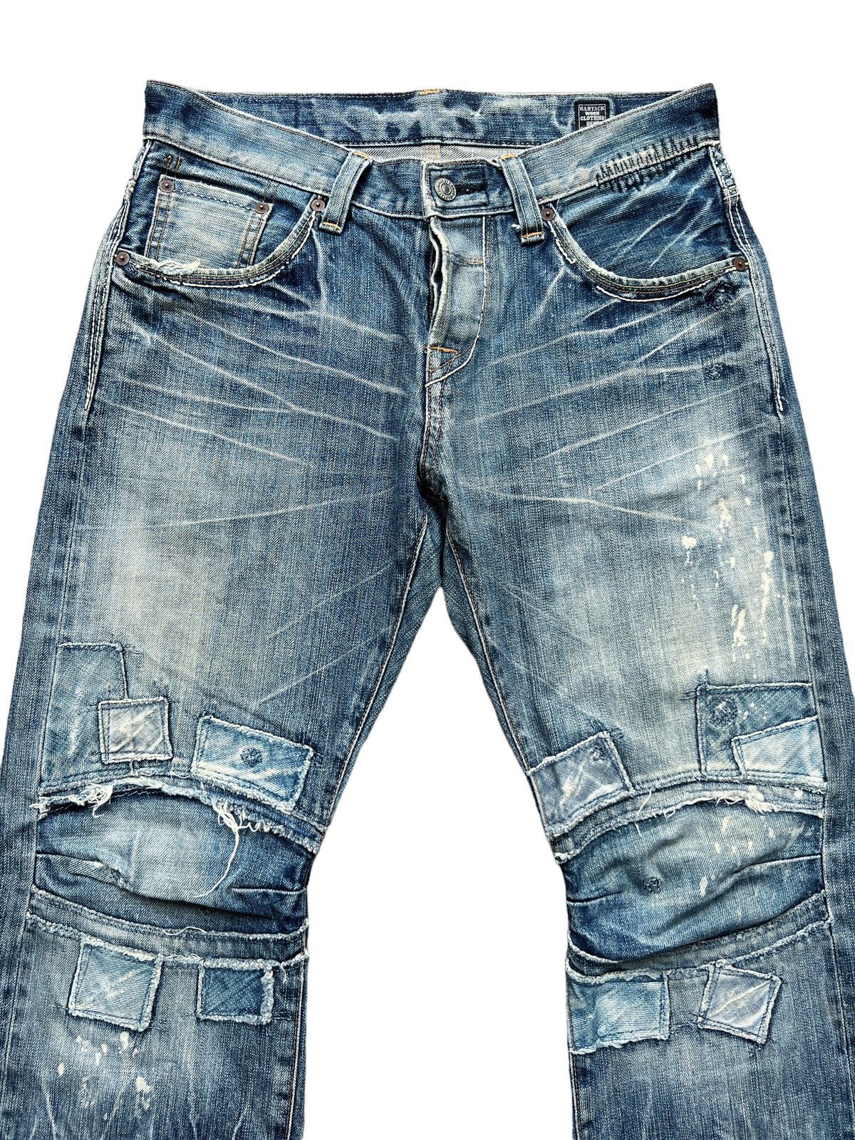 Japanese Brand BartackJapan Selvedge Patchwork Distressed Denim Jeans 32x32 Size US 32 / EU 48 - 4 Thumbnail