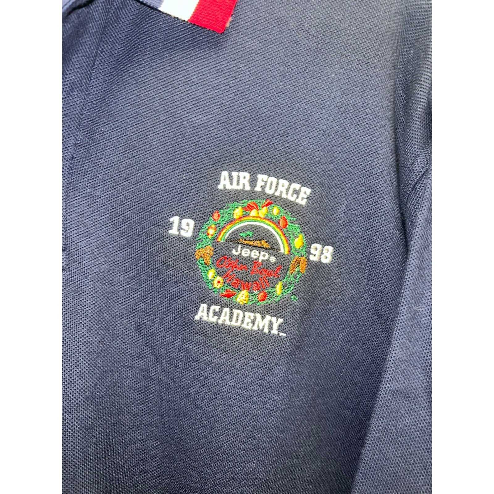 Vintage Vintage Jeep Bowl Hawaii Polo Shirt O'Ahu Air Force 90s L Size US L / EU 52-54 / 3 - 3 Thumbnail