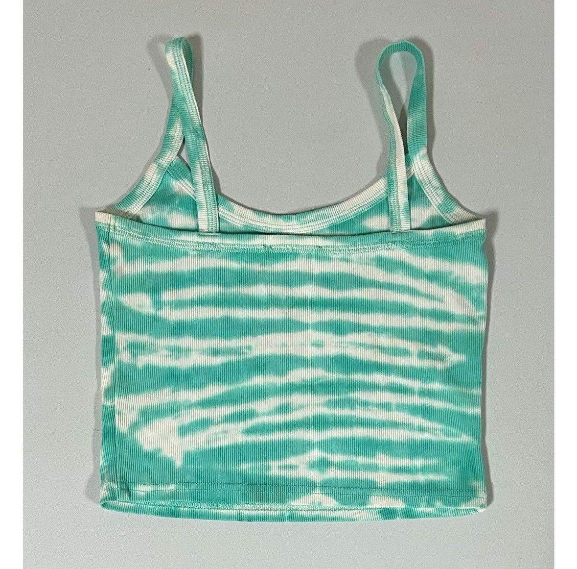 Japanese Brand Teal Tie Dye Striped Tank Top Shirt Cami Camisole Size XS 🤍 Size XS / US 0-2 / IT 36-38 - 3 Thumbnail