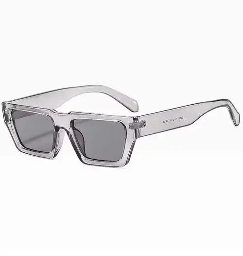 Electric Visual × Vintage Rectangle Clear Gray Sun Glasses Size ONE SIZE - 3 Thumbnail