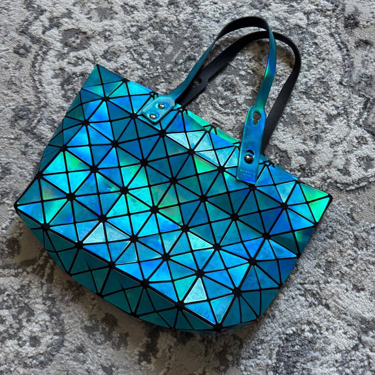 Issey Miyake Issey Miyake BAO BAO Geometric Lucent Blue Hand Tote Bag Size ONE SIZE - 4 Thumbnail