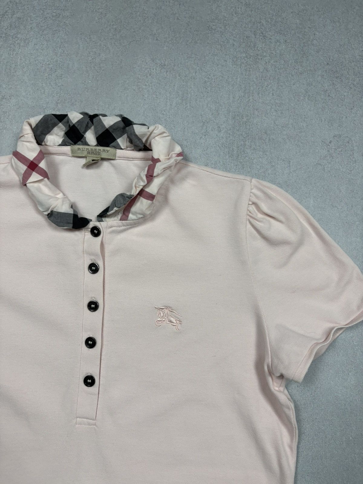 Burberry Burberry Nova Check Collar Pink Polo Shirt Vintage Women’s M Size M / US 6-8 / IT 42-44 - 2 Thumbnail